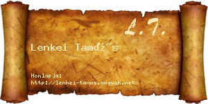 Lenkei Tamás névjegykártya