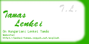 tamas lenkei business card