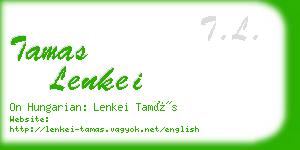 tamas lenkei business card